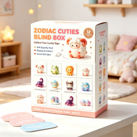 Série de boîtes mystères 12 Constellations, figurines miniatures Kawaii Squishy en PU à montée lente, collection de bureau