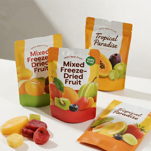 Saco Stand-up Personalizado com Logo Reutilizável para Frutas Liofilizadas Misturadas - Product Image 6