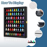Vitrine murale noire pour figurines Lego, grande boîte à figurines écologique, présentoir pour mini figurines