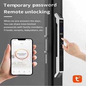 Hoàn toàn tự động tuya cảm biến vân tay smartlock ngón tay in khóa hợp kim nhôm bàn phím cho ngoài trời sân trượt gỗ - Product Image 3