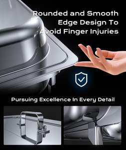 Plats chauffants <span class=keywords><strong>pour</strong></span> buffet Bord roulé <span class=keywords><strong>Protection</strong></span> des doigts Buffets et chauffants <span class=keywords><strong>pour</strong></span> toute fête, mariage, anniversaire et hôtel - Product Image 2