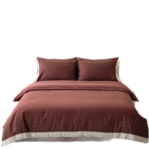 Light Linen Bedding Set 20% Linen Cotton Jacquard Geometric Pattern All Seasons - Product Image 5