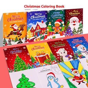 Livre de coloriage pour enfants à faire soi-même, couverture rigide, <span class=keywords><strong>dessin</strong></span> <span class=keywords><strong>animé</strong></span>, thème de fête de vacances transfrontalière, livre de coloriage de Noël - Product Image 1