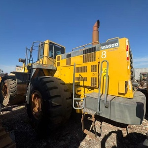 Chargeuse sur pneus Komatsu WA600 jaune d'occasion, diesel, 4 roues motrices, équipement de construction lourd, 15 tonnes, pompe hydraulique, boîte de vitesses - Product Image 1