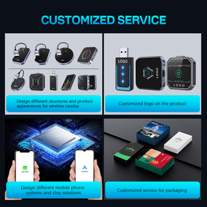 New Android có dây tốc độ xe chơi không dây Dongle anh 5.8GHz Wifi Android Auto <span class=keywords><strong>Navigation</strong></span> Carplay Adapter Đối với Apple iOS 10 - Product Image 2