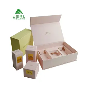 कस्टम मुद्रित चुंबकीय लक्जरी बॉक्स पैकेजिंग सौंदर्य और डालने के साथ कॉस्मेटिक पैकिंग बॉक्स