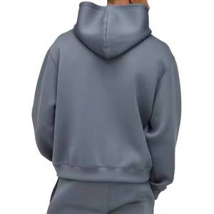 Vente flash - Sweat-shirt à capuche en molleton épais et écologique pour l'automne, logo personnalisé, streetwear, broderie 3D pour homme - Product Image 3
