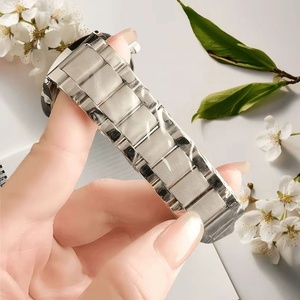 Reloj de Pulsera Elegante para Mujer, Correa de Acero Inoxidable Plateada, Esfera Gris Minimalista, Relojes de Lujo con Movimiento de Cuarzo - Product Image 4