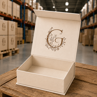 Boîte à bijoux magnétique rigide recyclable personnalisée de luxe avec impression quadricolore sur papier spécial de haute qualité