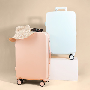 Women's 20 Inch Trolley Suitcase With Lock Silent Wheels Solid Color Carry On Travel Luggage Summer 2025 - Product Image 1