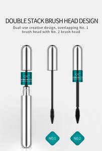 Maquillage 2 en 1 Mascara <span class=keywords><strong>waterproof</strong></span> Private Label False Lash Double Effect <span class=keywords><strong>Volume</strong></span> 4D Fiber qic 4d Curling Black Mascara Eyelashes - Product Image 6