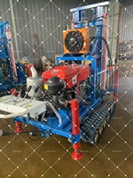 Mini-foreuse mobile pour puits d'eau artésienne, petite machine de forage motorisée avec pompe, profondeur max. 300m