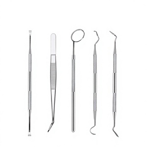 Kit d'examen dentaire en acier inoxydable, usage professionnel, poignée ergonomique, certifié CE, miroir et détartreur pour blanchiment des dents - Product Image 3