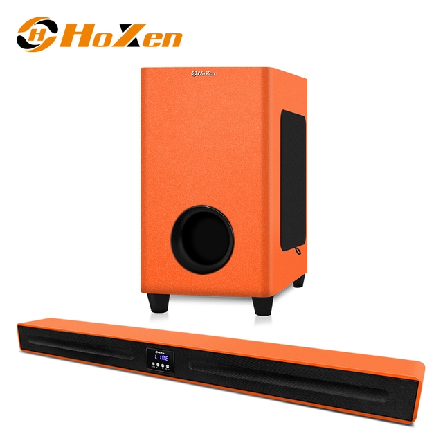 120W TV Sound Bar Subwoofer Box 2.1 Wireless Home Theater Surround Sound System with USB Communication Aux/Optical/Coaxial/RCA