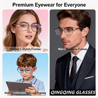 Nouveaux cadres de lunettes pour hommes à la mode Anti lumière bleue à la main Pc alliage cercle vert profond Monture Optique Mixte
