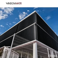 Store en alliage d'aluminium grande taille pour façade murale extérieure, ventilation décorative, imperméable, léger, durable, pare-soleil