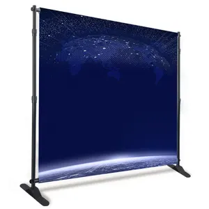 Banner stand adjustable telescopic trade show backdrop 8 x 8ft step and repeat frame