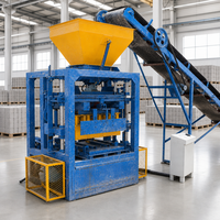 Machine de fabrication de blocs de pavé creux QTJ4-24, ligne de production de béton à pression hydraulique contrôlée par PLC, pompe à engrenages, économie de main-d'œuvre