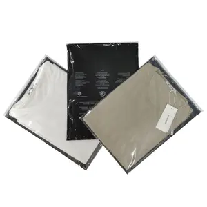 custom clear black plastic bags for clothing packaging with slider and suffocation warning
