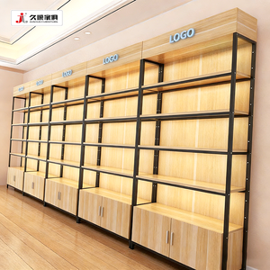 Estantes de Madera para Abarrotes JIUSHUN, Estante de Exhibición Resistente, Gabinete con Logotipo Personalizado, Estantes de Madera para Supermercados - Product Image 6