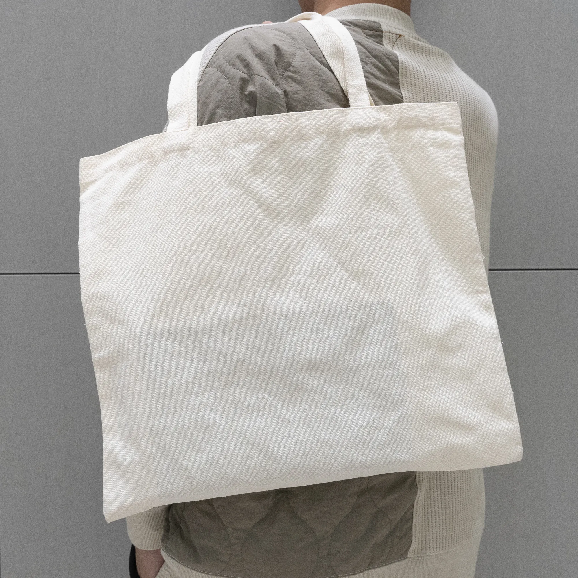 Weiße Sublimations-Polyester-Einkaufstaschen Recycelte große Polyester-Tasche mit Reiß verschluss Nachhaltige Einkaufstasche mit Reiß verschluss