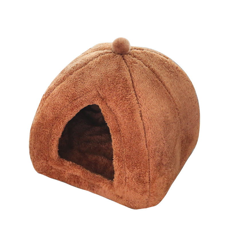 Nido Triangular para Mascotas - Marrón (Otoño/Invierno)