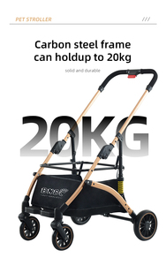 लक्जरी 4 पहिया छोटे कुत्ते के लिए बिल्ली/पालतू जानवर के लिए छोटे कुत्ते के लिए पालतू जानवर यात्रा/थोक कुत्ते रोलर वाहक - Product Image 3