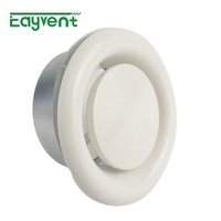 Vanne d'air ronde en fer galvanisé, vanne d'air réglable, grille d'aération de plafond pour système de ventilation HVAC d'air frais