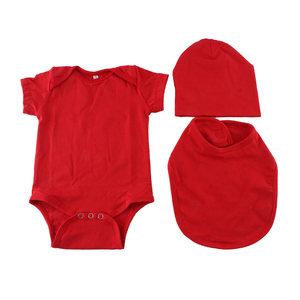 Conjuntos de Ropa para Bebé al por Mayor: Pelele, Gorro y Baberos de Verano Lisos Orgánicos para Niña - Product Image 4