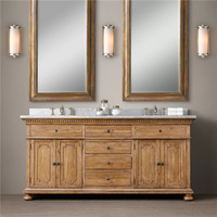 Américain vintage maison armoire de salle de bain en bois table de lavage vanity table lavée console table avec commode