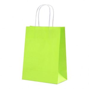 Custom Eco-Friendly Colored Kraft Paper Bag with <b>Twisted</b> Handles for Promotion Coffee Gift Holiday Packaging - Product Image 3