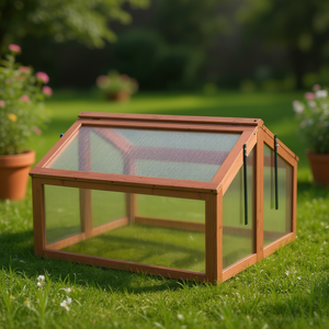 Invernadero Moderno de 35.5 X 31.5 X 23 con Estructura de Madera, Fácil de Montar, para Cultivo de Plantas y Uso en Jardín - Product Image 2