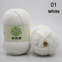 Combed 5-Strand Five-Strand Milk Cotton Self-Woven Scarf Wool Ball Medium Thick Blended Yarn DIY Knitting Crochet Material Dyed