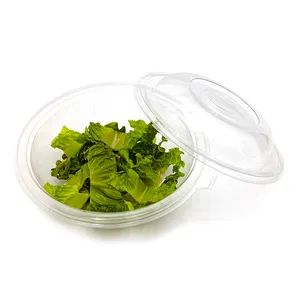 48oz kase soğuk salata sadece tek kullanımlık konteyner paket gıda plastik meyve paketleme
