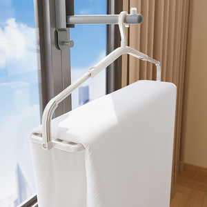 Extendable Clothes Hanger Telescopic Non Slip Gullwing Design For Towel Bed Sheet Drying Hook Type Installation - Product Image 1