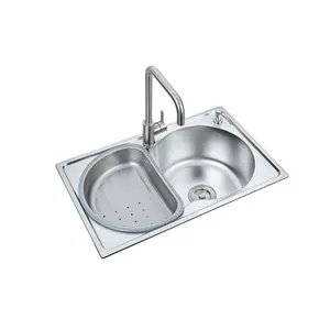 Hot Sale Round Design moderner kleiner Küchen schrank Edelstahls püle mit Einzels ch üssel Clean Pressing Smart Kitchen Sinks