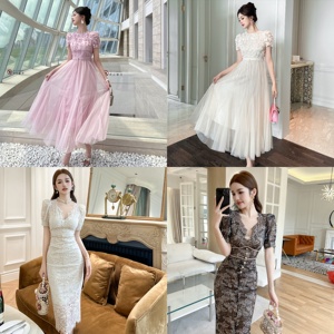 Vestido <span class=keywords><strong>de</strong></span> Fiesta Formal <span class=keywords><strong>de</strong></span> Moda Vanguardista Coreana para <span class=keywords><strong>Mujer</strong></span>, Elegante Vestido Midi con Hombros Descubiertos, <span class=keywords><strong>Ropa</strong></span> <span class=keywords><strong>de</strong></span> <span class=keywords><strong>Mujer</strong></span> - Product Image 5