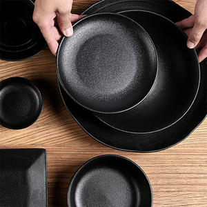 Bộ Đồ Dùng Nhà Bếp Màu Đen Thiết Kế Theo Yêu Cầu Matt Co Rút Màu Đen Dot Glaze Bộ Đồ Ăn Màu Đen - Product Image 3