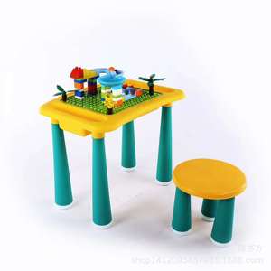 Children's Building Block Table With Interlocking Toy Desk For 4-6 Years Old Kids Study And Educational Play Set - Product Image 2
