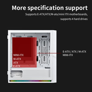 Pupazzo di neve CS038 di alta qualità caso Gamer E-ATX cerniera di apertura e chiusura in vetro temperato con USB3.0 PC custodia da gioco - Product Image 6