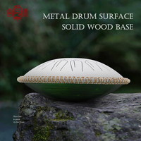 Luru 15-Note 14-Inch 432Hz Steel Tongue Drum, Yoga Meditation Sound Healing Ethnic Percussion Instrument, Music Tank Drum