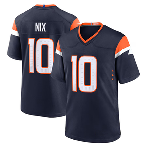 Grosir Pakaian Pria Denver City 10 # Bo Nix 15 # Bonitto 2 # Sultan-II 14 # Sutton 7 # Jersey Sepak Bola Amerika Jahitan Tim Elway - Product Image 2