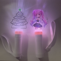 Richshining Nouveau Design Support de Bureau Double en Acrylique avec Impression Photo Personnalisée, Bâton LED Anime pour Présentation d'Idoles
