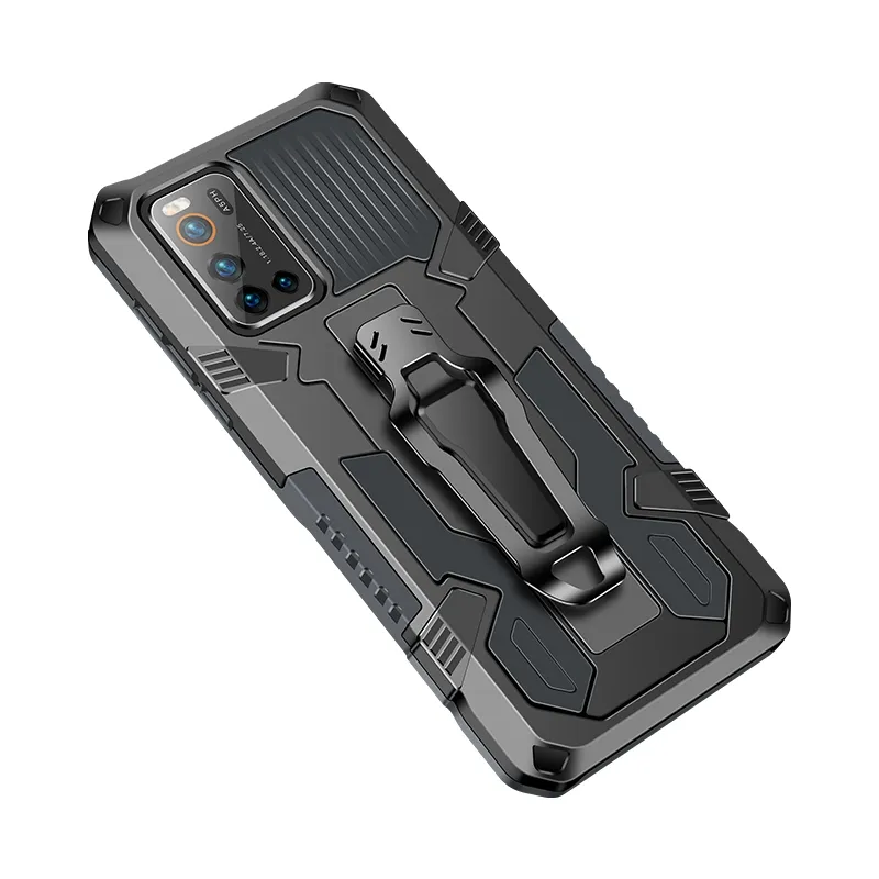 Metal Back Clip TPU PC armor style mobile phone cases for Vivo V19 V23 V17 PRO Y31 Y73 phone cover with folding bracket