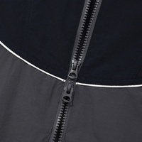 HEALY Veste de survêtement rétro en nylon personnalisée avec logo brodé et passepoil, coupe-vent softshell vierge pour homme