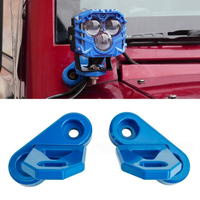 Pour 2007-2018 Wrangler JK/JKU deux portes/quatre portes projecteur à pilier A support en alliage d'aluminium support de montage monocouche