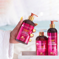 Shampoo et après-shampoing au miel de grenade en marque privée, hydrate, donne de l'éclat, crème coiffante, masque, gel pour les bords, ensemble 6 en 1