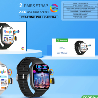 Montre connectée C99 Plus 2.06 pouces 6+64 Go GPS Wifi Caméra rotative 3D Écran AMOLED HD grand écran Fonction carte SIM 5G C99plus