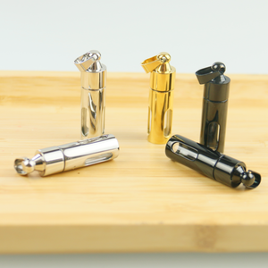 Vendite calde in acciaio inox contenitore apribile tubo urna collana cremazione cenere gioielli commemorativi per gli uomini - Product Image 4