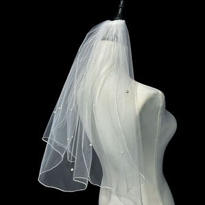 Voile de mariée femme Style coréen courte petite robe de mariée Super fée voyage Photo réseau voile rouge - Product Image 2